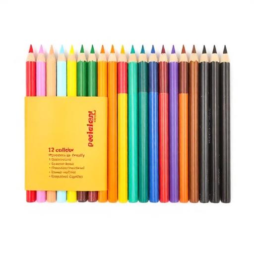 Lápis de Cor 12 Cores Multicolor